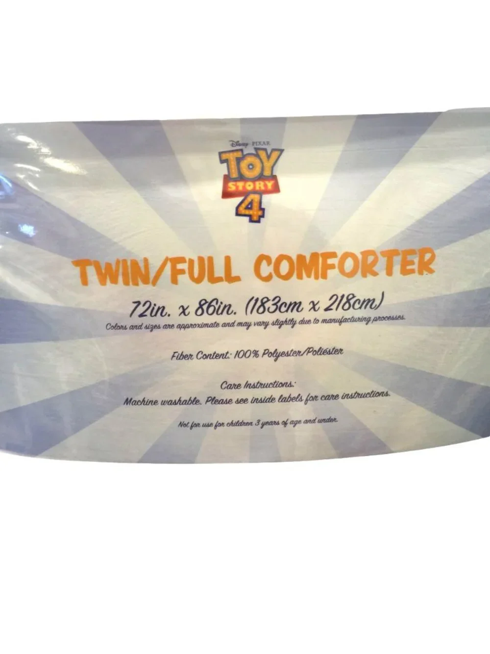 Toy Story 4 Twin/Full Comforter Woody Buzz Lightyear Forky Rex Bunny